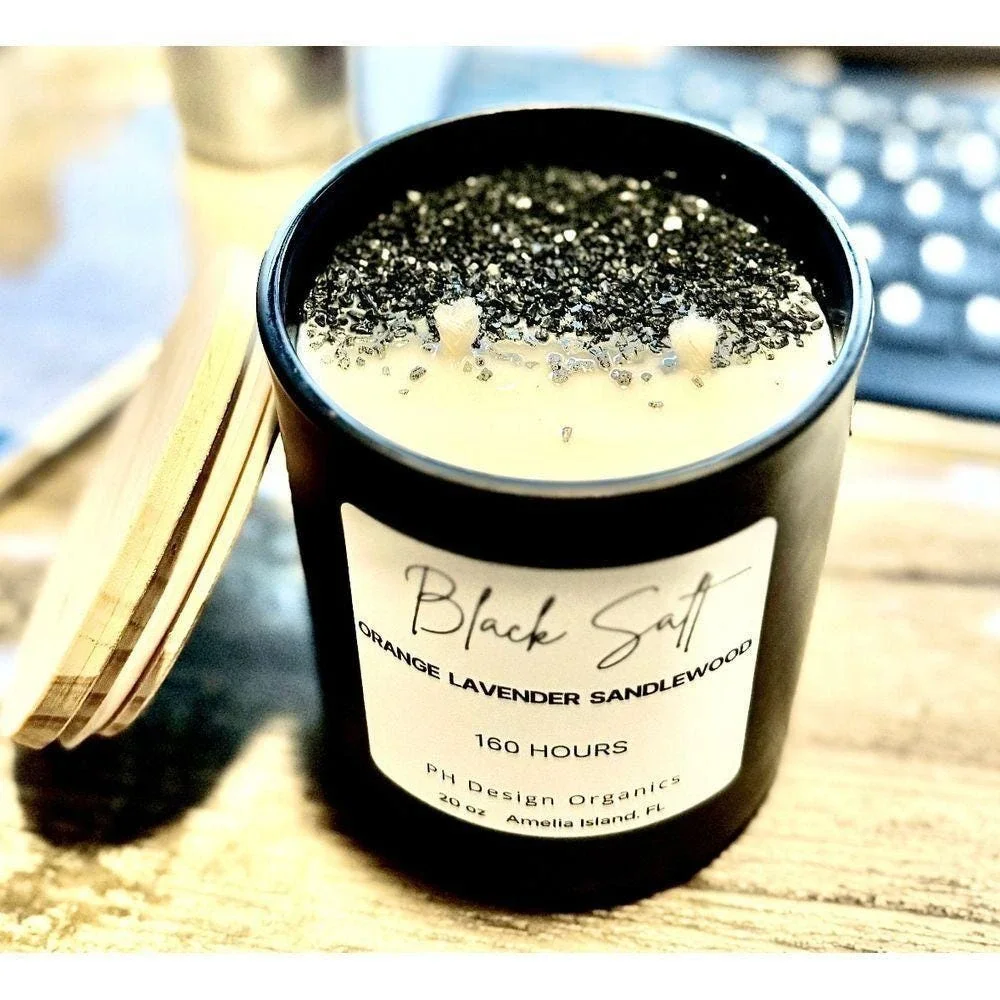 Black Salt Organic Luxury Soy Candkr- notes‎ of the salty air & ocean